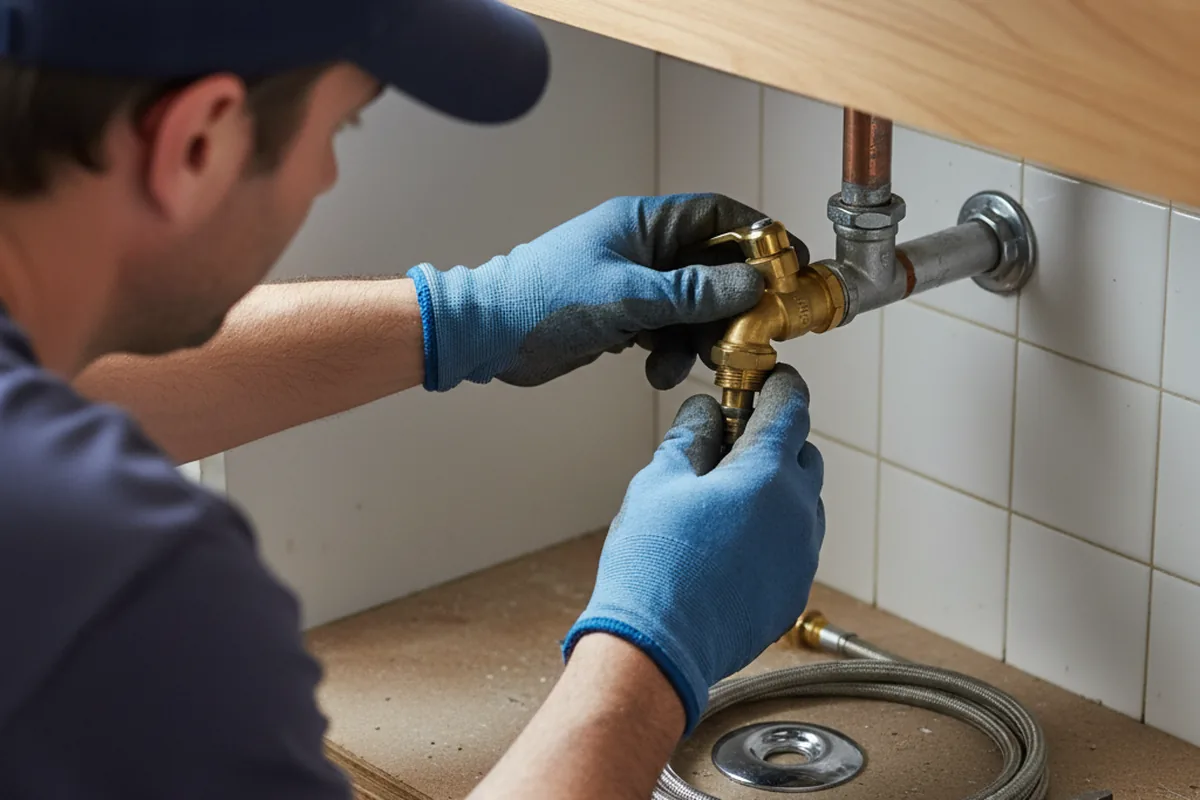 Shutoff valve and fitting work during Repiping in Madison